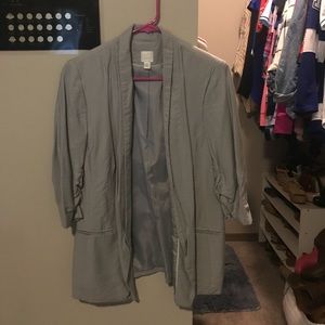 LC by Lauren Conrad grey boyfriend style blazer